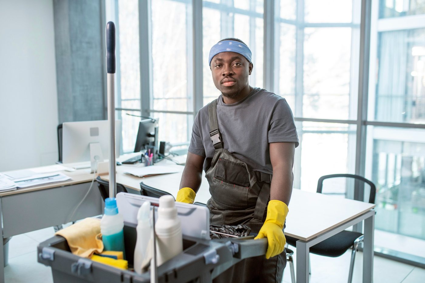 Professional deep cleaning team with equipment in Birmingham